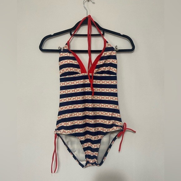 VM sailor pinup nautical one piece swimsuit - Picture 1 of 7